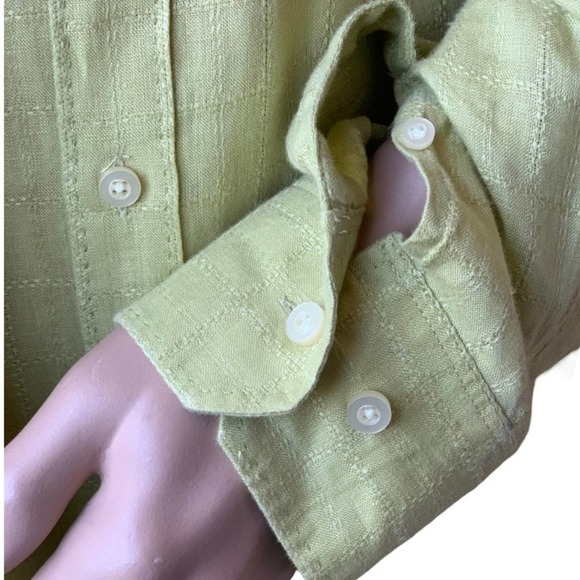 TOMMY BAHAMAS Shirt Men's 2XL Green Relax Breezed 100% Linen Button Down - Picture 5 of 7